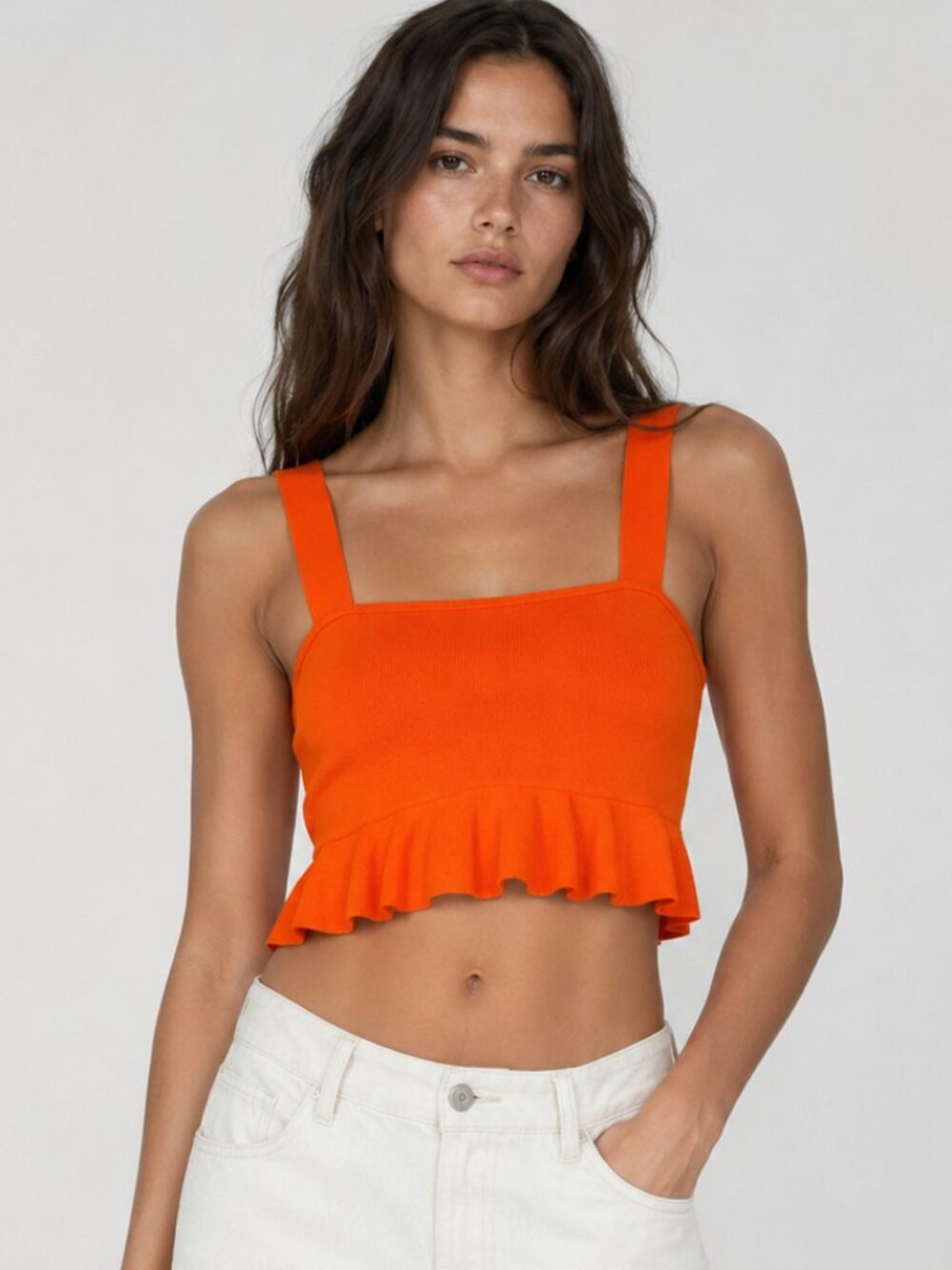 Zara Cropped Knit Tank
